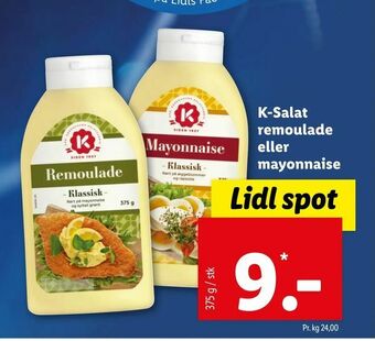 Let-Køb K-Salat remoulade eller mayonnaise tilbud