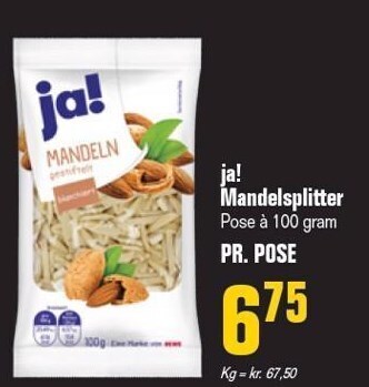 Poetzsch Padborg Ja! mandelsplitter tilbud