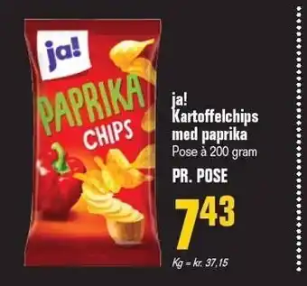Poetzsch Padborg Ja! kartoffelchips m. paprika tilbud