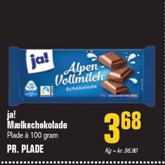 Poetzsch Padborg Ja! mælkechokolade tilbud