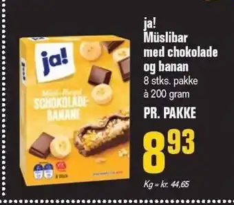 Otto Duborg Ja! müslibar m. chokolade & banan tilbud