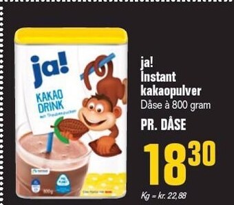 Otto Duborg Ja! instant kakaopulver tilbud