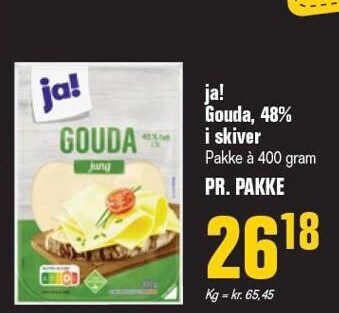 Otto Duborg Ja! gouda 48 % i skiver tilbud