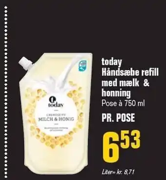 Otto Duborg Håndsæbe refill m. mælk og honning tilbud