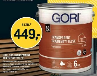 XL-BYG GORI 505 TRANSPARENT TRÆBESKYTTELSE tilbud