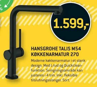 XL-BYG Hansgrohe talis m54 køkkenarmatur 270 tilbud
