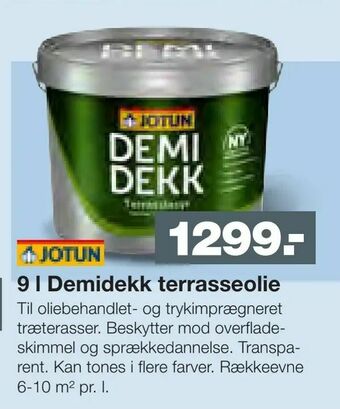 9 l Demidekk terrasseolie