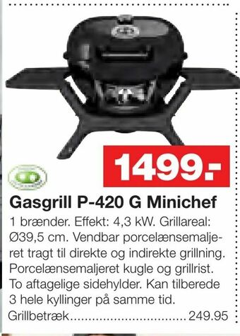 Bauhaus Gasgrill P-420 G Minichef tilbud