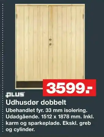 Bauhaus Udhusdør dobbelt tilbud