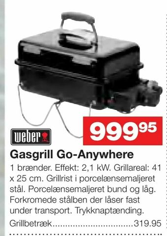 Bauhaus Gasgrill Go-Anywhere tilbud