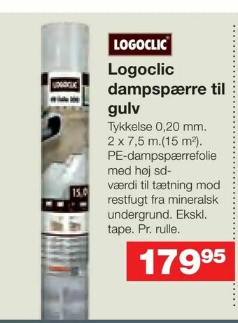 Bauhaus Logoclic dampspærre til gulv tilbud
