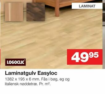 Bauhaus Laminatgulv Easyloc tilbud
