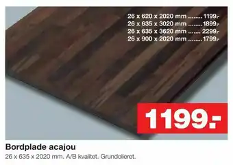 Bauhaus Bordplade acajou tilbud