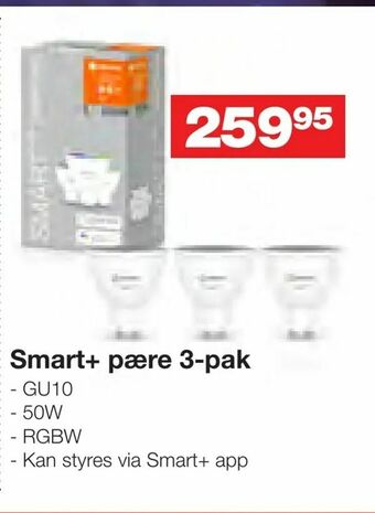 Bauhaus Smart+ pære 3-pak tilbud