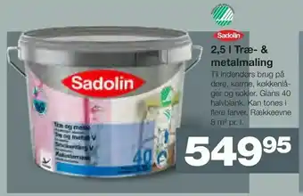 Bauhaus 2,5 l Træ- & metalmaling tilbud