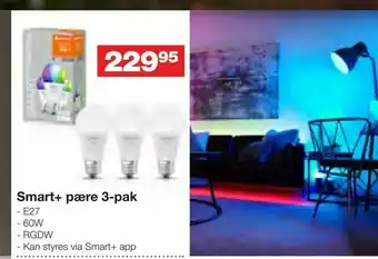 Bauhaus Smart+ pære 3-pak tilbud