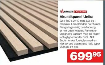 Bauhaus Akustikpanel Unika tilbud