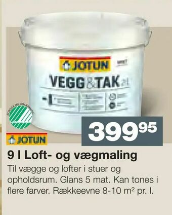 Bauhaus 9 l Loft- og vægmaling tilbud