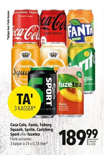 Citti Coca-cola, fanta, tuborg squash, sprite, carlsberg sport eller fuzetea tilbud