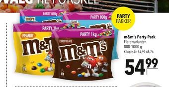 Citti M&m's party-pack tilbud