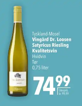 Citti Vingård dr. loosen satyricus riesling kvalitetsvin tilbud