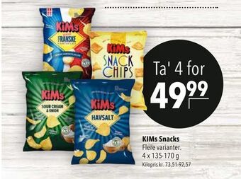 Citti Kims snacks tilbud