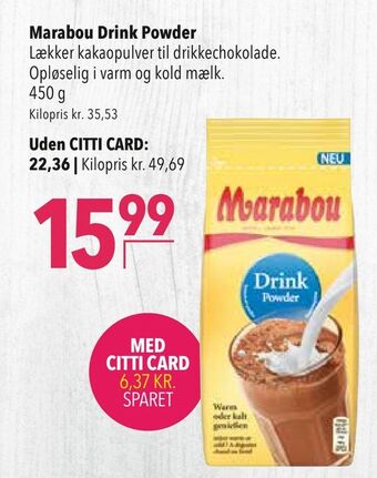 Citti Marabou drink powder tilbud