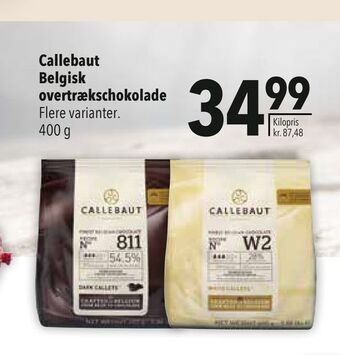 Citti Callebaut belgisk overtrækschokolade tilbud