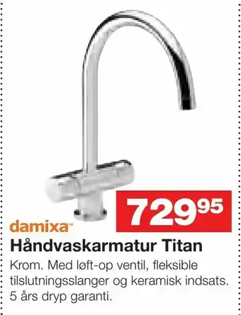 Bauhaus Håndvaskarmatur Titan tilbud