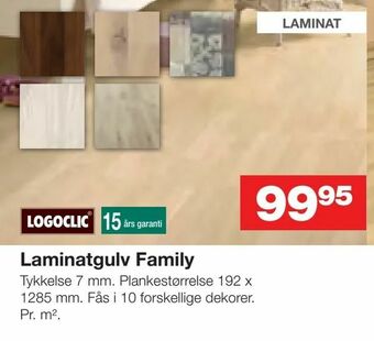 Bauhaus Laminatgulv Family tilbud