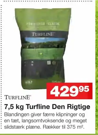 Bauhaus 7,5 kg Turfline Den Rigtige tilbud