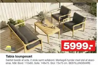 Bauhaus Tabia loungesæt tilbud