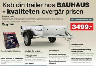 Bauhaus Easyline trailer tilbud