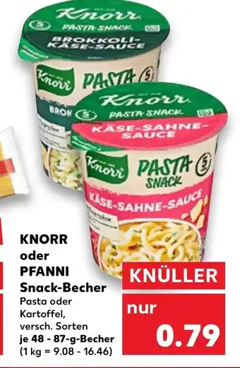 Knorr oder Pfanni Snack- Becher