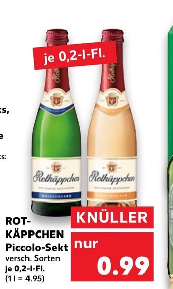 Kaufland Rotkäppchen Piccolo- Sekt tilbud