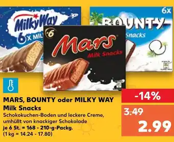 Kaufland Mars, Bounty oder Milky Way Milk Snacks tilbud