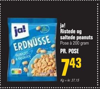 Otto Duborg Ja! ristede og saltede peanuts tilbud