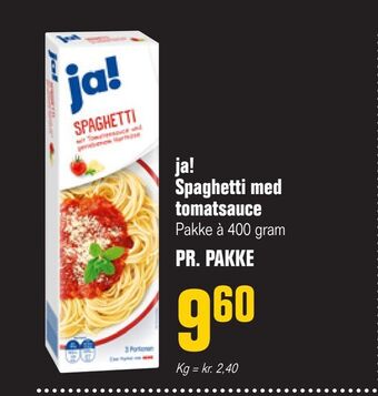 Otto Duborg Ja! spaghetti med tomatsauce tilbud