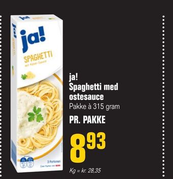 Poetzsch Padborg Ja! spaghetti med ostesauce tilbud