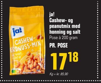 Poetzsch Padborg Ja! cashew- og peanutmix med honning og salt tilbud