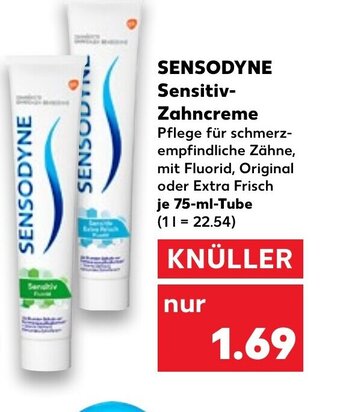 Kaufland DE Sensodyne Sensitiv-Zahncreme tilbud