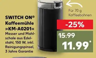 Kaufland Switch On Kaffeemühle >>KM-A0201<< tilbud