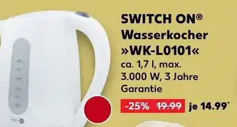 Kaufland DE Switch On Wasserkocher >>WK-L0101<< tilbud