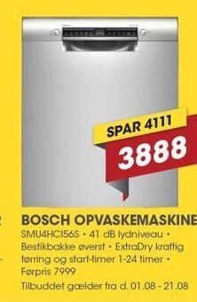 Punkt1 Bosch opvaskemaskine tilbud