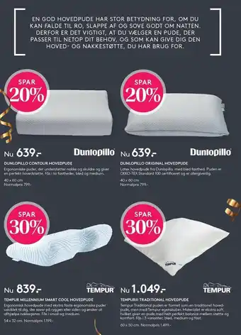 SengeSpecialisten Dulopillo contour el. original hovedpude tilbud