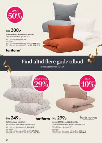 SengeSpecialisten Turiform sengetøj tilbud