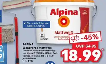 Alpina Wandfarbe Mattweiß