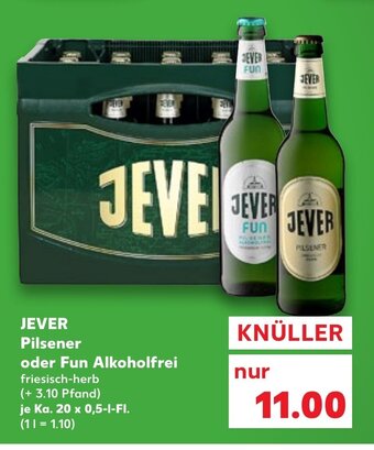 Kaufland DE Jever Pilsener Oder Fun Alkoholfrei tilbud