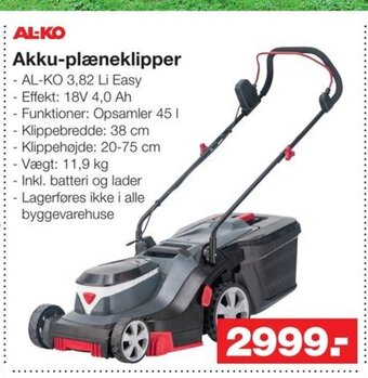 Bauhaus Akku-plæneklipper tilbud