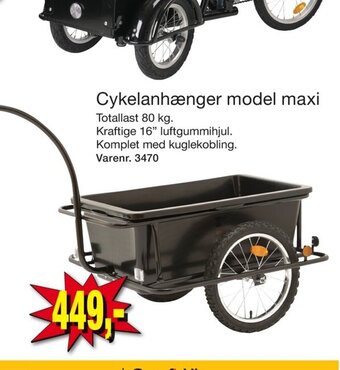 Harald Nyborg Cykelanhænger model maxi tilbud